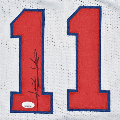 Isiah Thomas Autographed Detroit (White #11) Custom Jersey – JSA