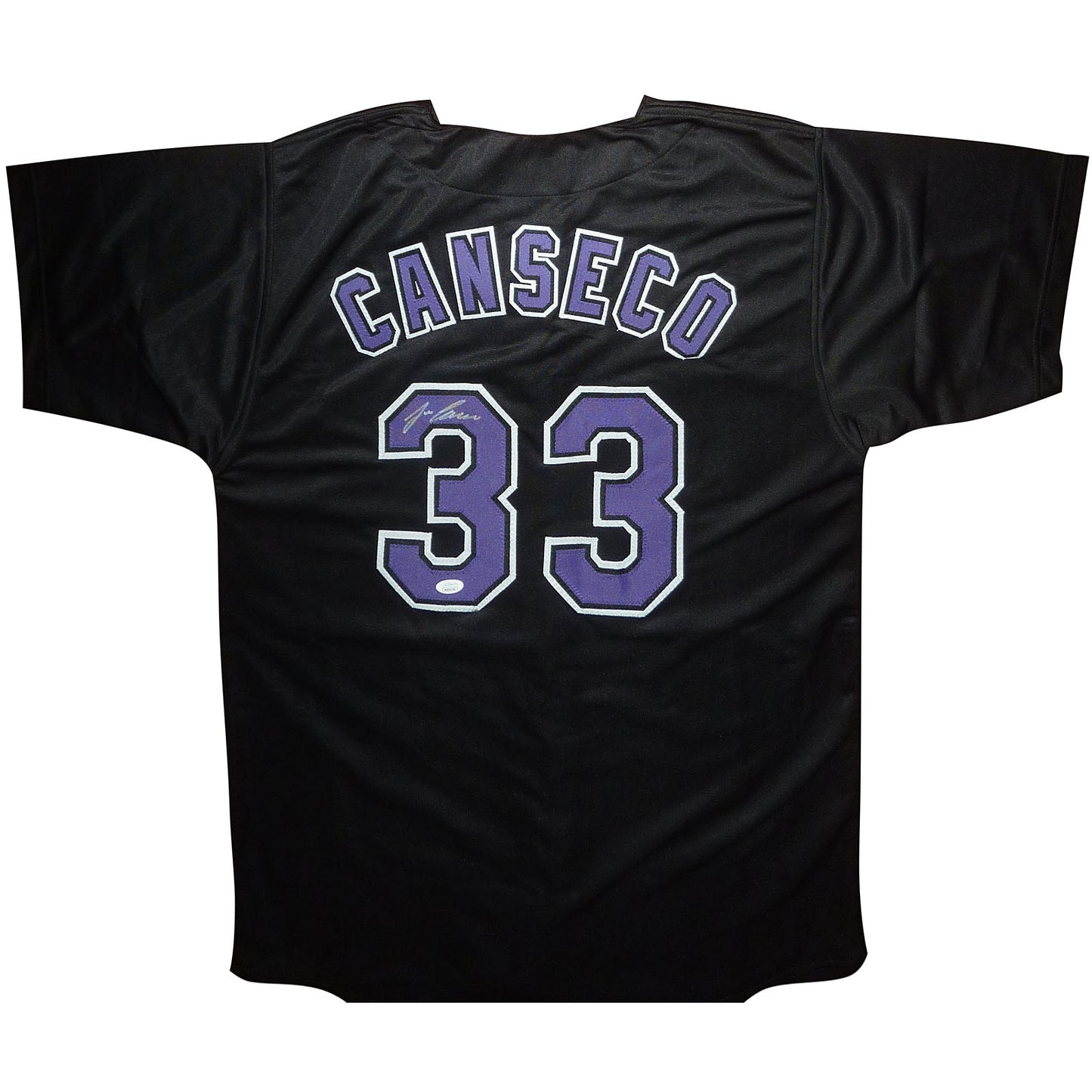 Jose Canseco Autographed Tampa Bay (Black #33) Custom Jersey- JSA