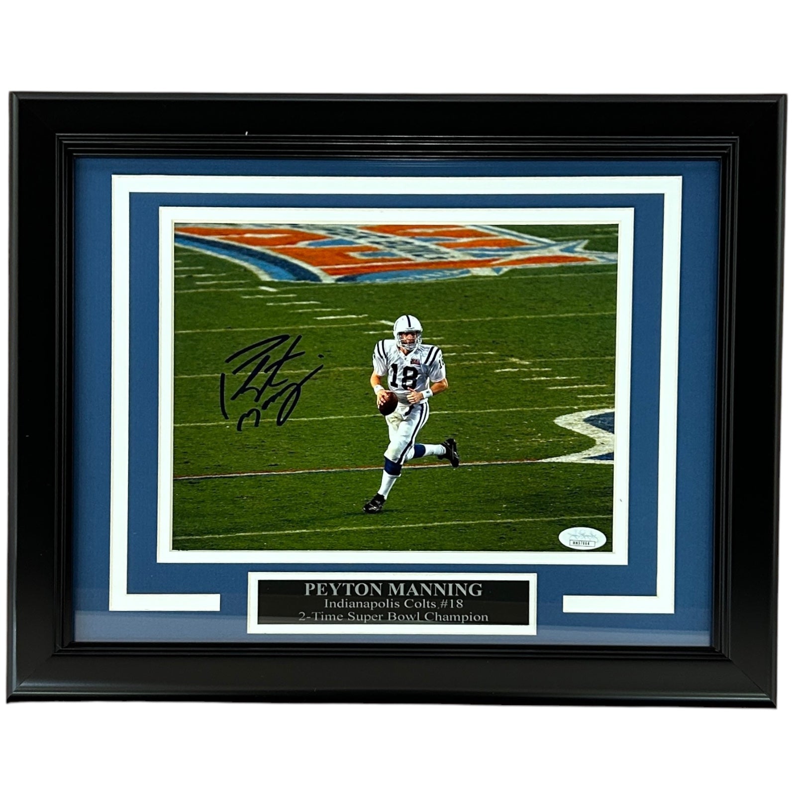 Peyton Manning Autographed Indianapolis Colts (Super Bowl Trophy) Deluxe Framed 8x10 Photo - JSA