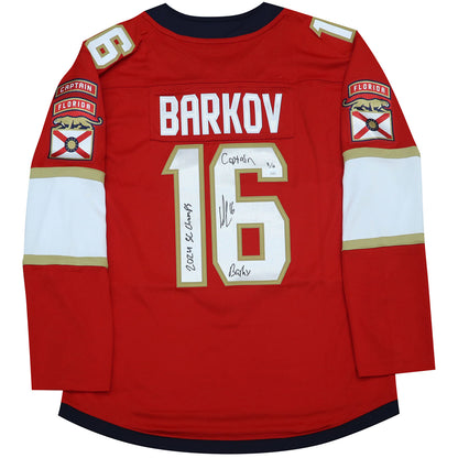 Aleksander Barkov Autographed Florida Panthers (Red #16) Breakaway Hockey Jersey w/ 3 Inscriptions - JSA