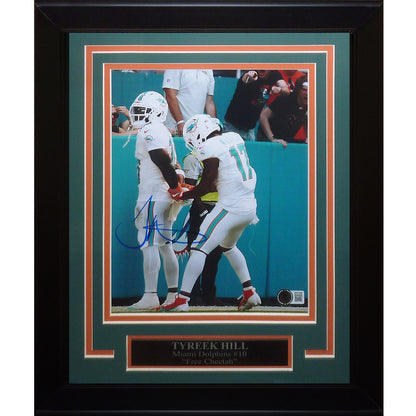 Tyreek Hill Autographed Miami Dolphins (Handcuffs Celebration Color) Deluxe 8x10 Photo Beckett