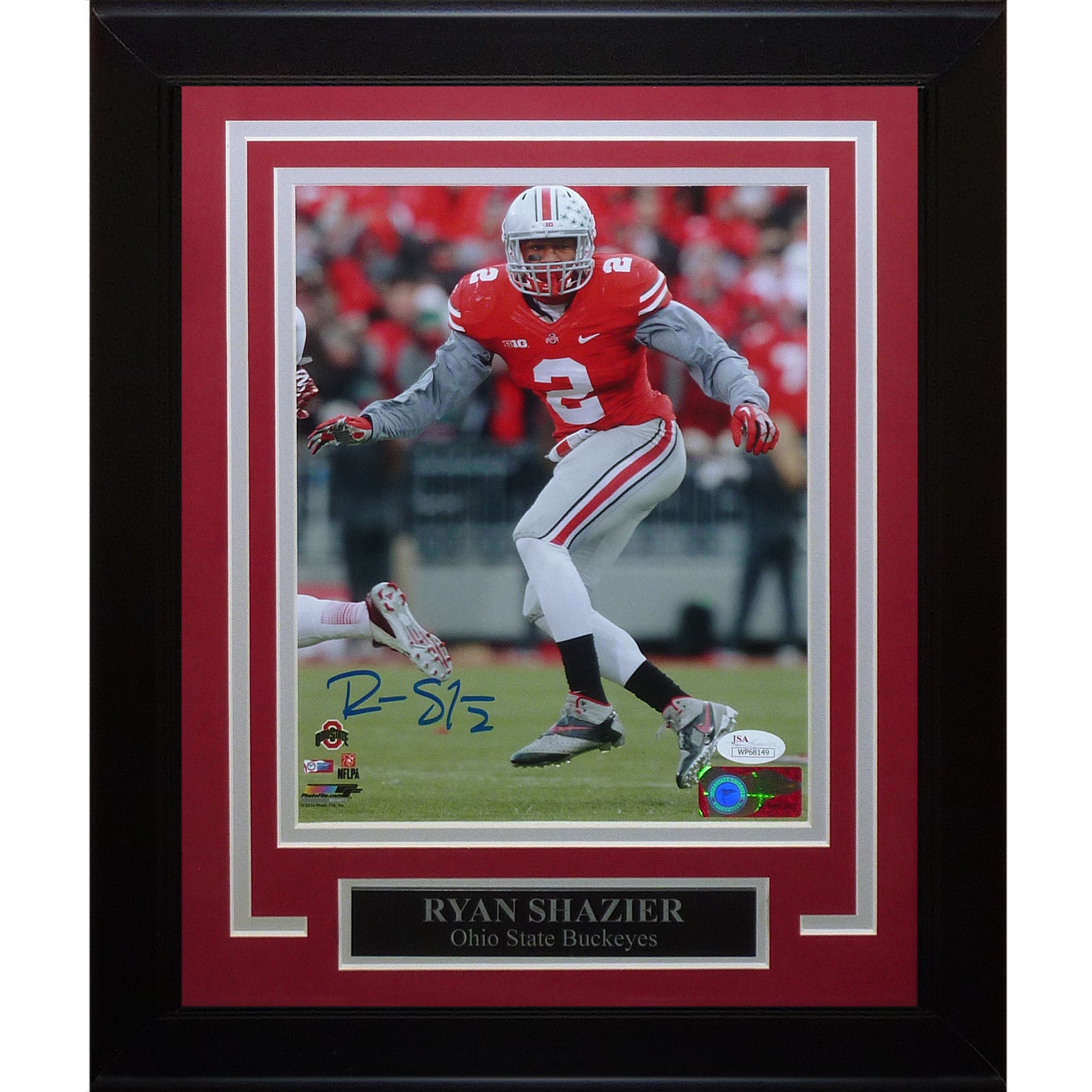 Ryan Shazier Autographed Ohio State Buckeyes Deluxe Framed 8x10 Photo - JSA