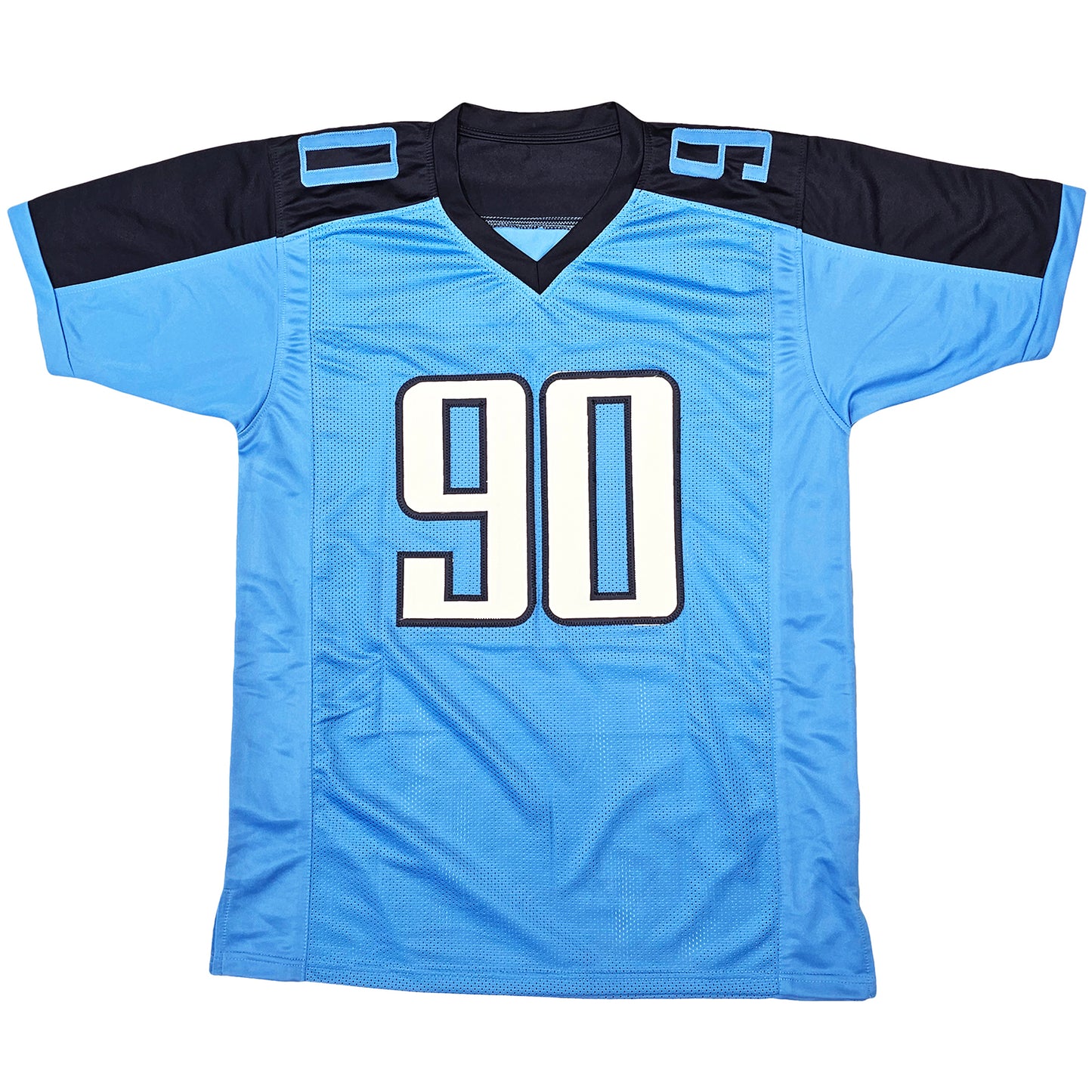 Jevon Kearse Autographed Tennessee (Light Blue #90) Custom Jersey - Beckett