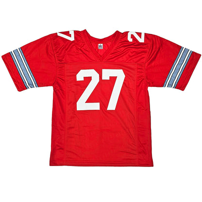 Eddie George Autographed Ohio State Buckeyes (Scarlet #27) Custom Jersey w/ "Heisman 95"- Beckett