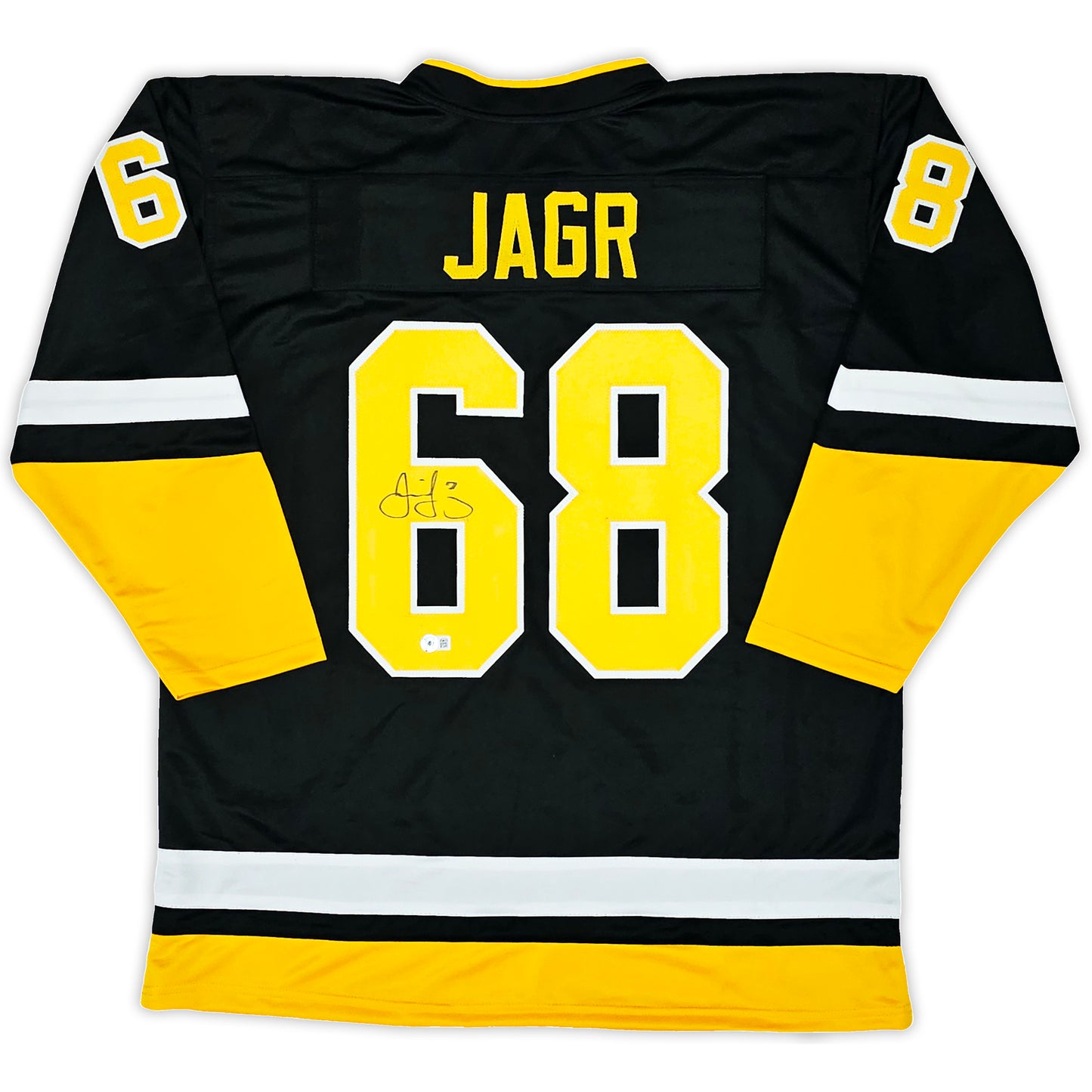 Jaromir Jagr Autographed Pittsburgh (Black #68) Custom Jersey - Beckett