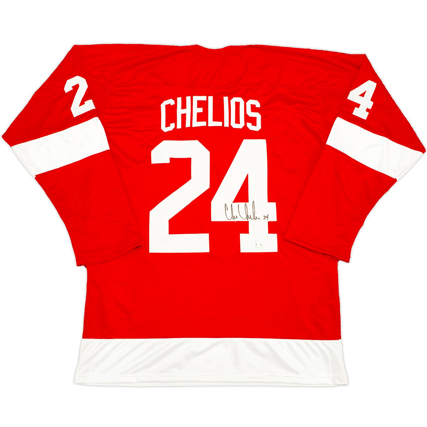 Chris Chelios Autographed Detroit (Red #24) Custom Jersey - Beckett