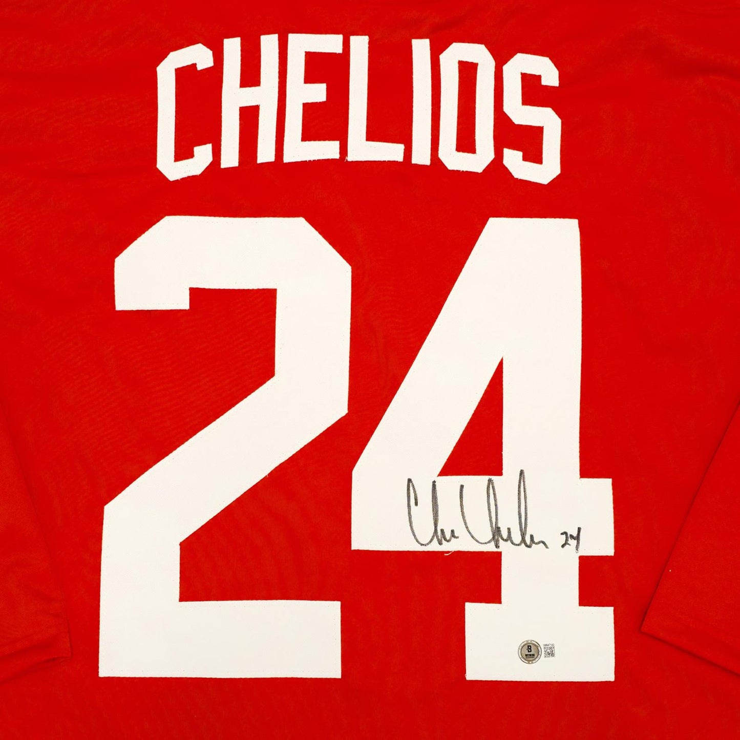 Chris Chelios Autographed Detroit (Red #24) Custom Jersey - Beckett