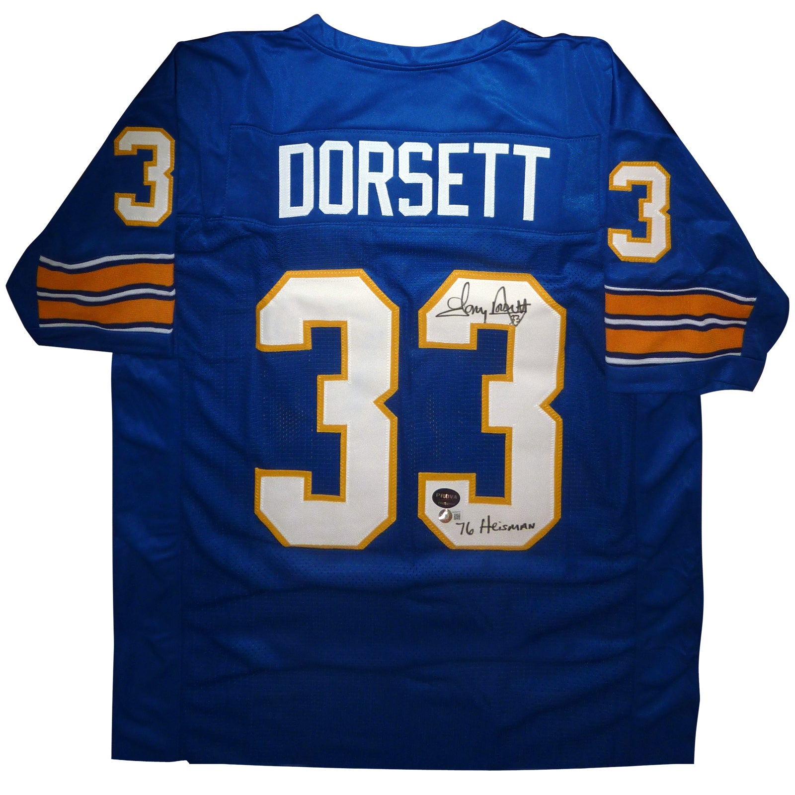 Tony Dorsett Autographed Pittsburgh Panthers (Blue #33) Custom Jersey w 