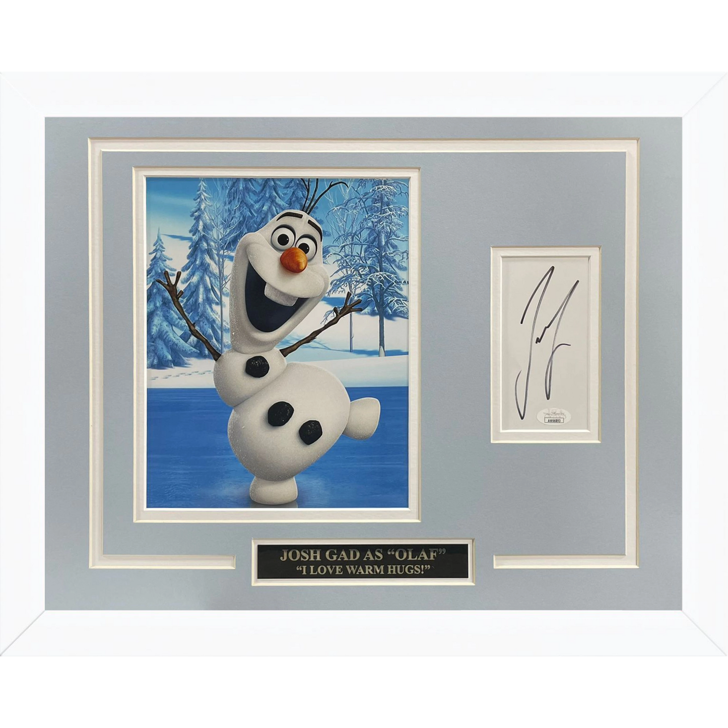 Josh Gad Autographed Frozen Olaf 8x10 Photo Signature Series Frame – JSA