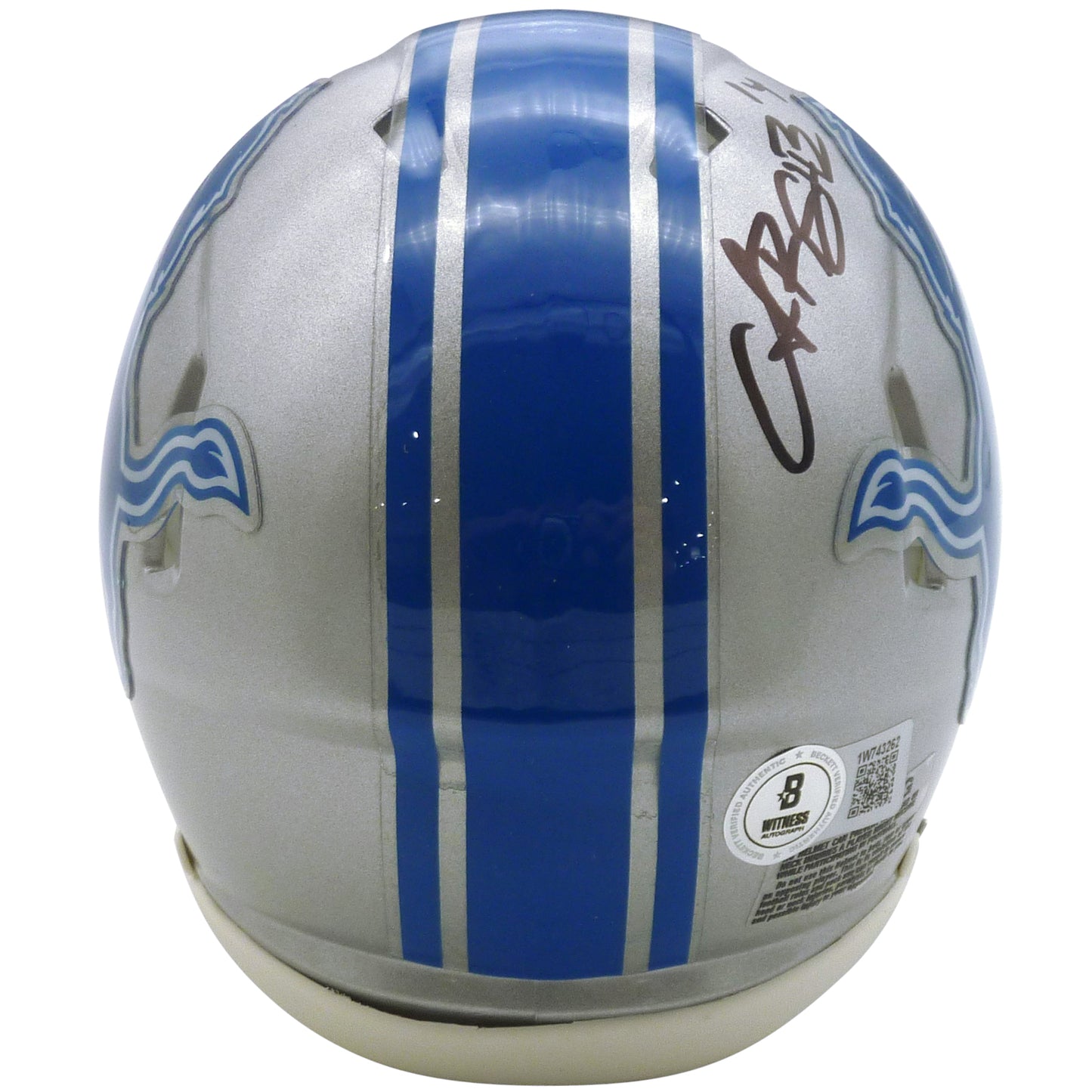 Amon-Ra St Brown Autographed Detroit Lions Mini Helmet - Beckett