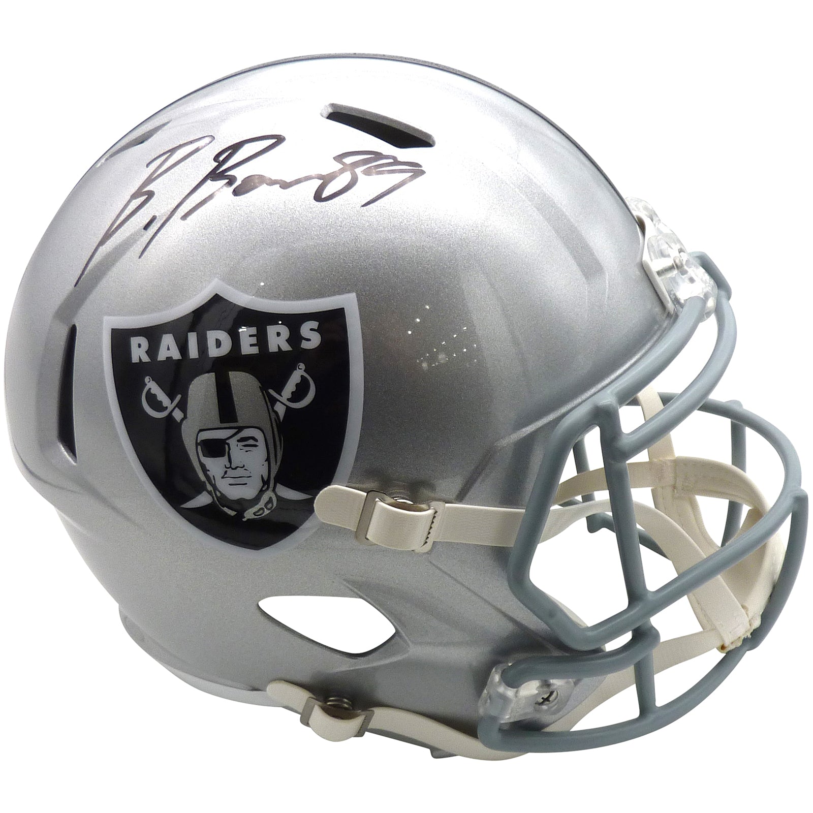 Brock Bowers Autographed Las Vegas Raiders Deluxe Full-Size Replica Helmet - Beckett