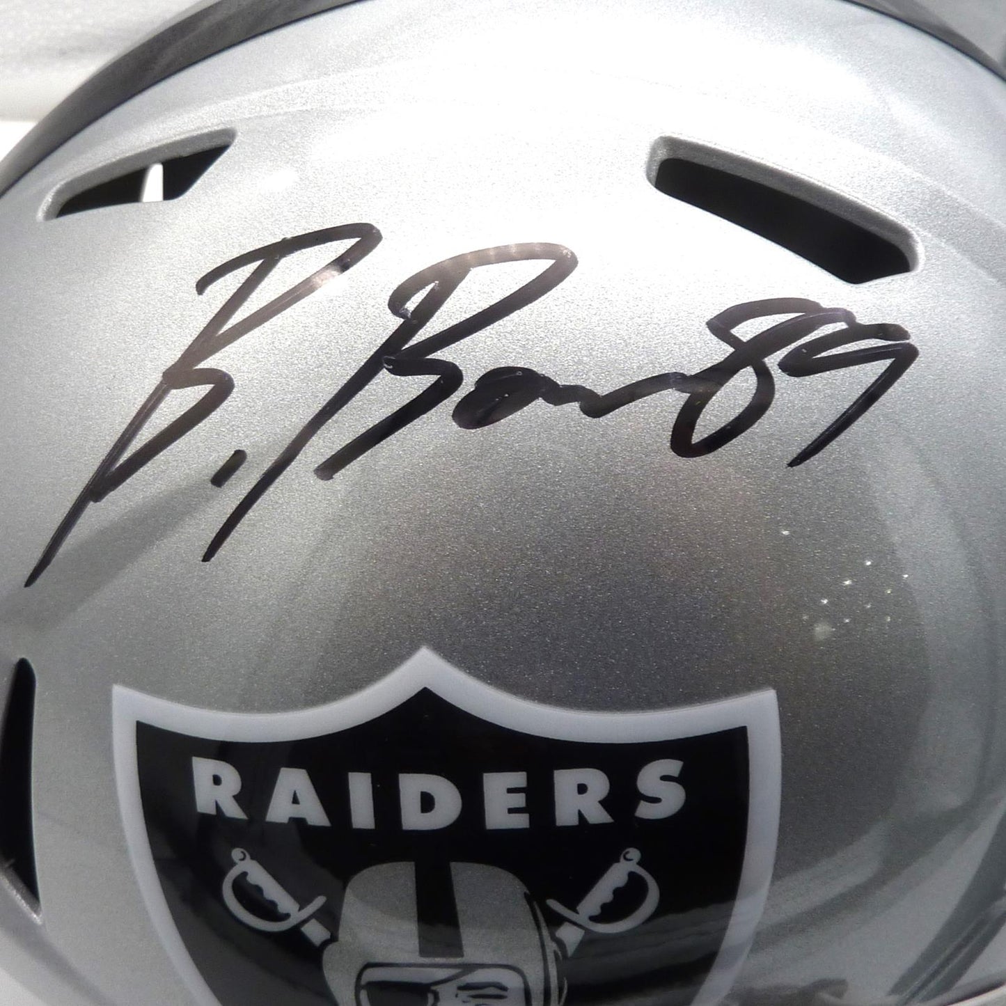 Brock Bowers Autographed Las Vegas Raiders Deluxe Full-Size Replica Helmet - Beckett