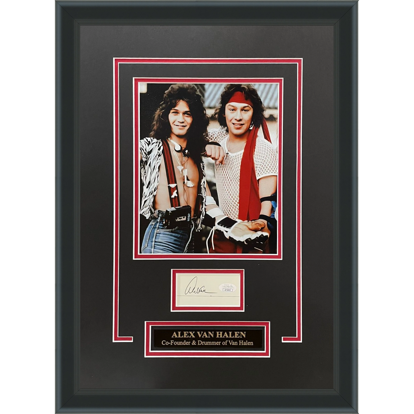 Alex Van Halen Autographed Van Halen Music "Signature Series" Frame - JSA