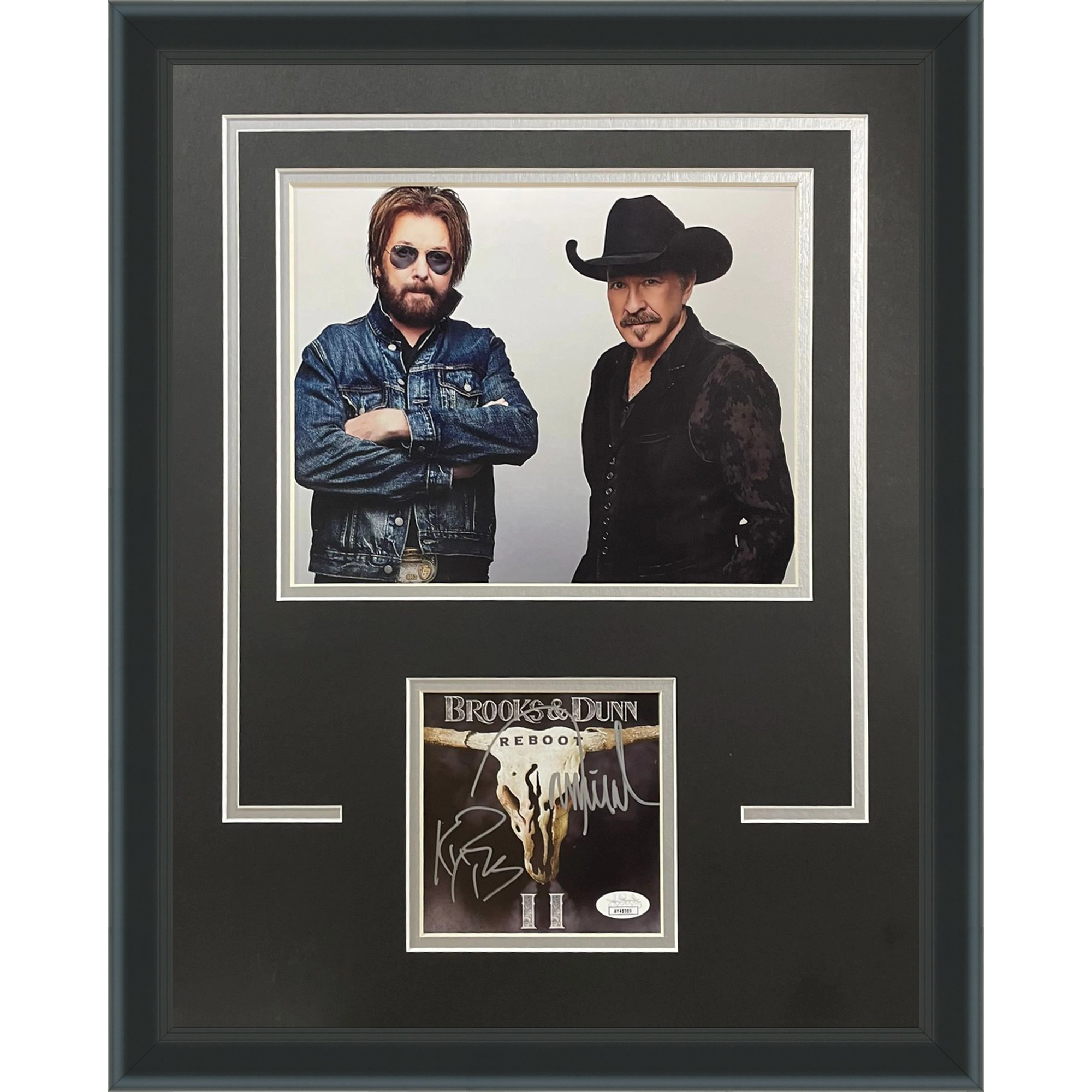 Brooks And Dunn Autographed Reboot Deluxe Framed CD and Cover - JSA