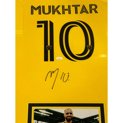 Hany Mukhtar Autographed Nashville SC (Yellow #10) Deluxe Framed MLS Soccer Jersey - JSA