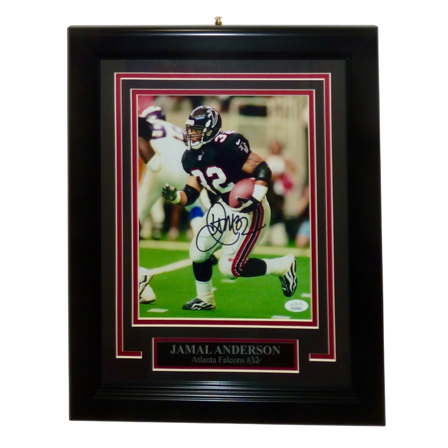 Jamal Anderson Autographed Atlanta Falcons Deluxe Framed 8x10 Photo - JSA