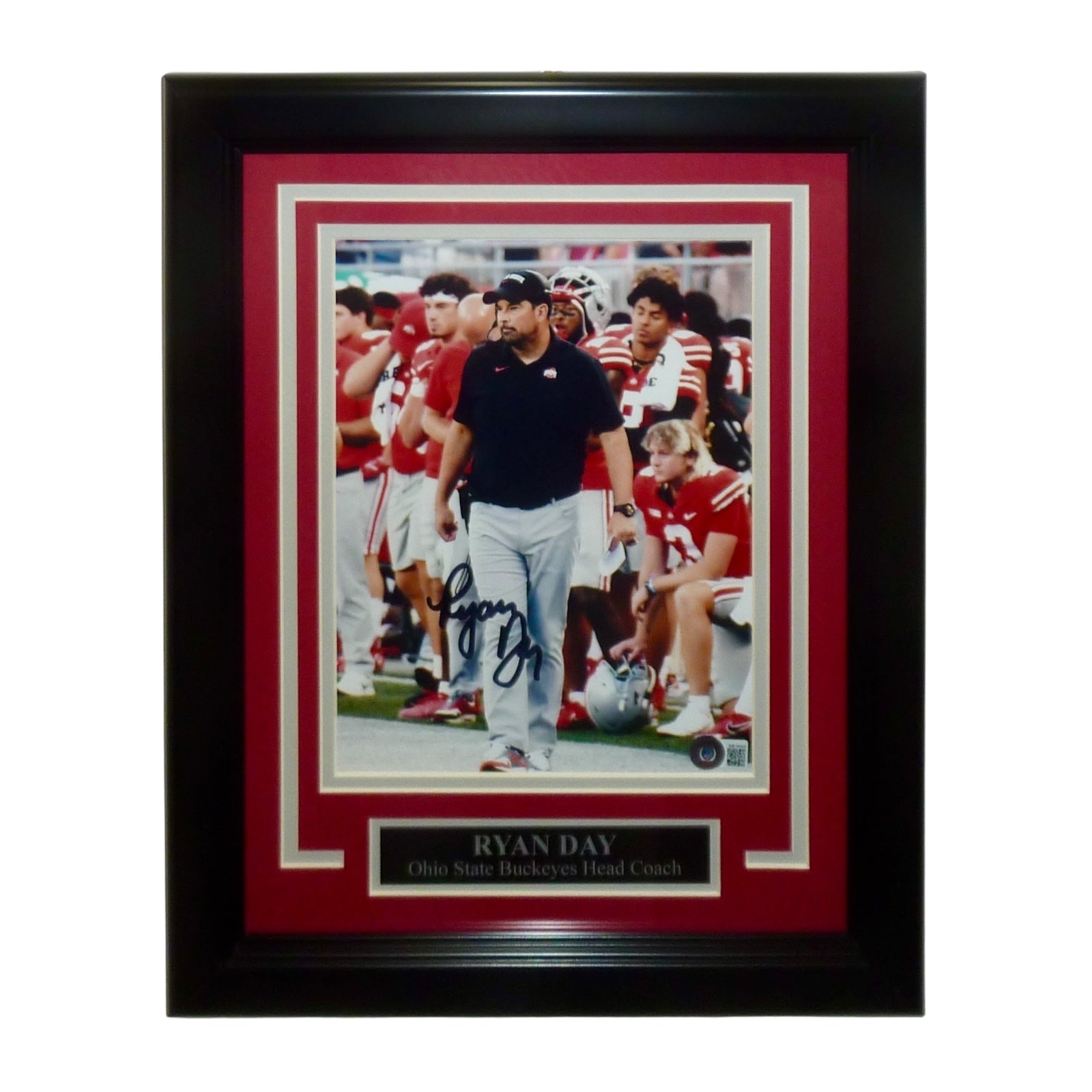 Ryan Day Autographed Ohio State Buckeyes Deluxe Framed 8x10 Photo - Beckett