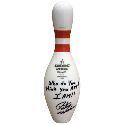 Pete Weber Autographed Bowling Pin with Long Inscription - Radtke