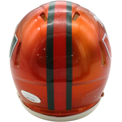 Xavier Restrepo Autographed Miami Hurricanes (FLASH Alternate) Mini Helmet - JSA