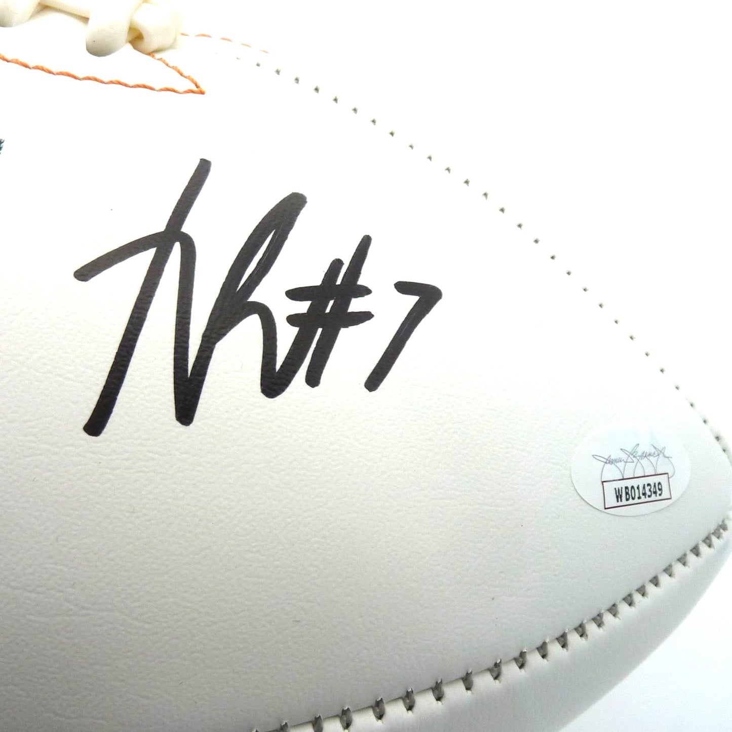 Xavier Restrepo Autographed Miami Hurricanes Logo Football w/ "Its All About The U" - JSA