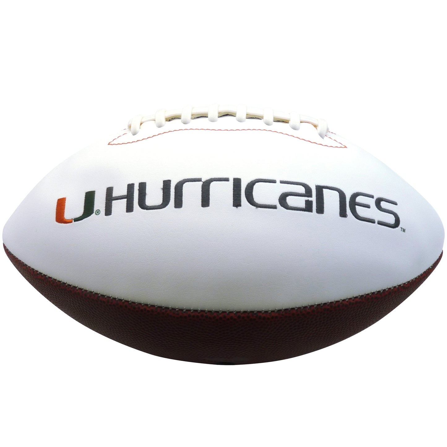 Xavier Restrepo Autographed Miami Hurricanes Logo Football w/ "Its All About The U" - JSA