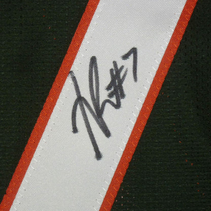 Xavier Restrepo Autographed Miami Hurricanes (Green #7) Custom Jersey - JSA