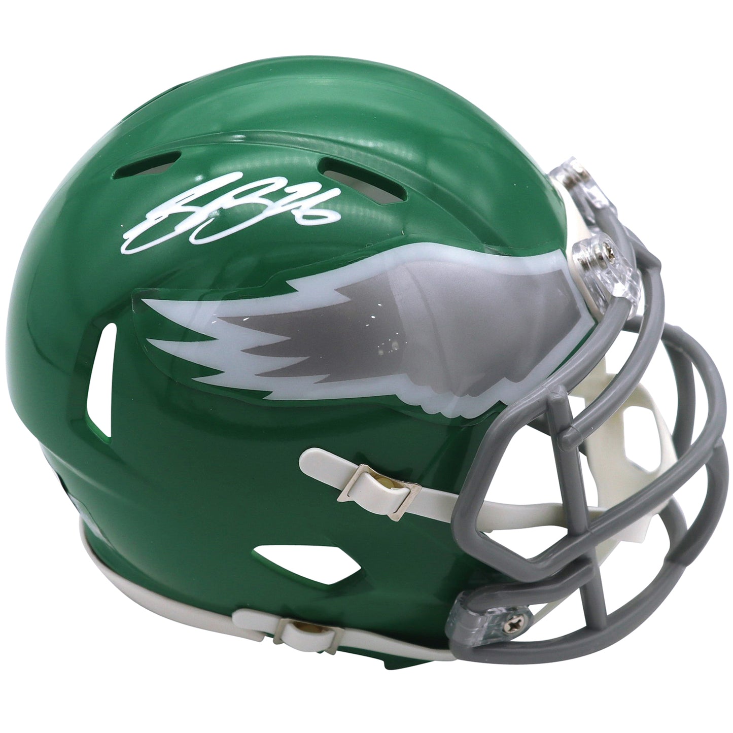 Saquon Barkley Autographed Philadelphia Eagles (Kelly Green) Mini Helmet - Beckett