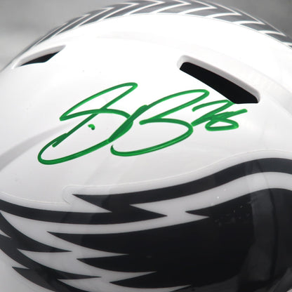 Saquon Barkley Autographed Philadelphia Eagles (Salute To Service STS3) Deluxe Full-Size Replica Helmet - Beckett