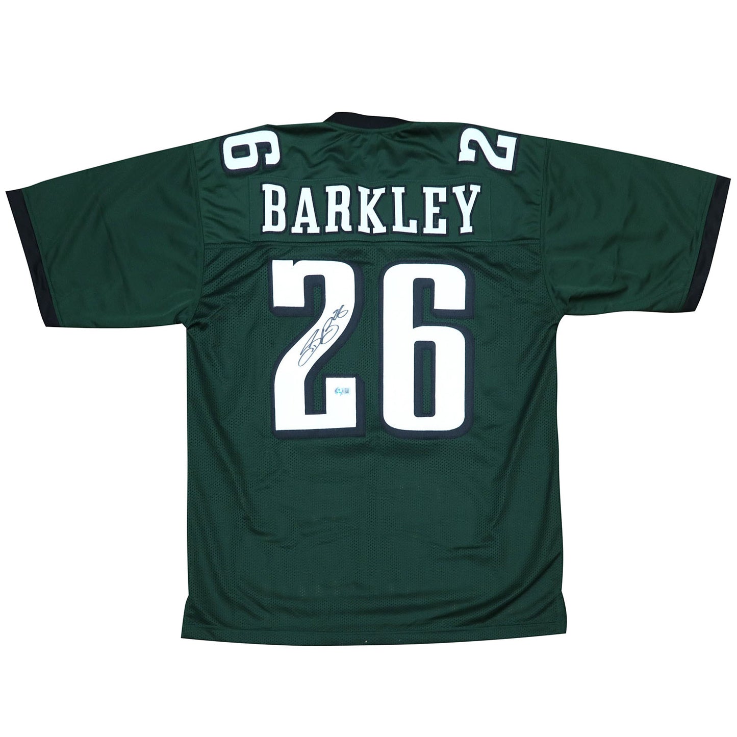 Saquon Barkley Autographed Philadelphia (Green #26) Custom Jersey – Beckett