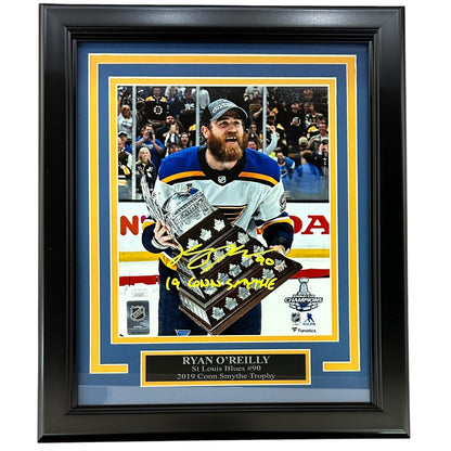 Ryan O'Reilly Autographed St Louis Blues (2019 Conn Smythe Trophy) Deluxe Framed 8x10 Photo - JSA