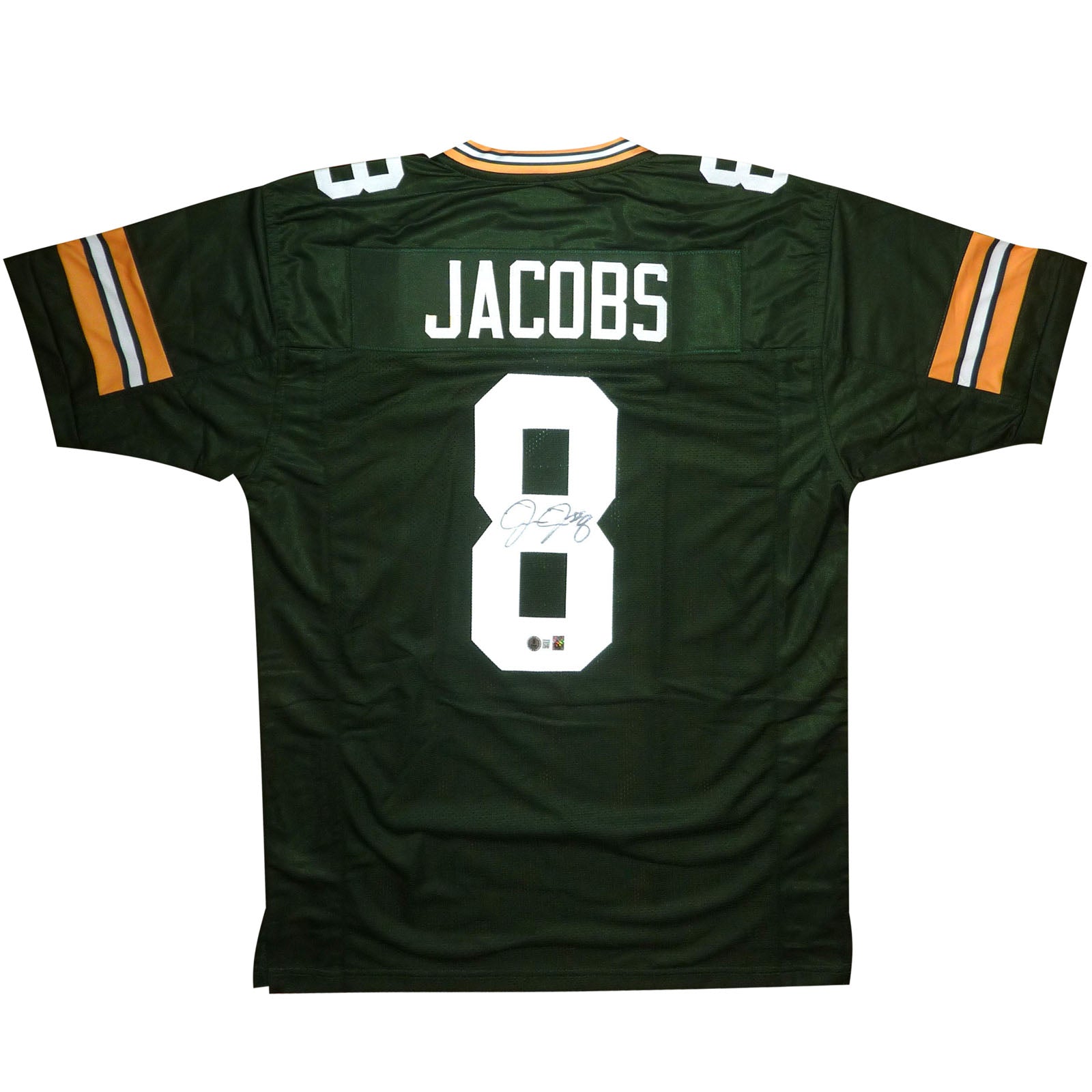 Josh Jacobs Autographed Green Bay (Green #8) Custom Jersey - Beckett