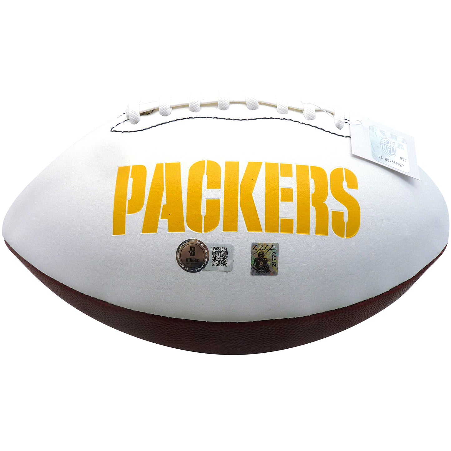 Josh Jacobs Autographed Green Bay Packers Logo Football - Beckett