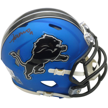 Jameson Williams Autographed Detroit Lions (2024 Alternate) Mini Helmet - Beckett