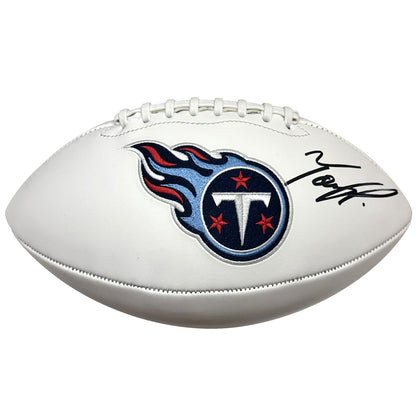 Tony Pollard Autographed Tennessee Titans Logo Football - JSA