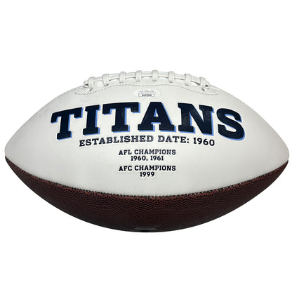 Tony Pollard Autographed Tennessee Titans Logo Football - JSA