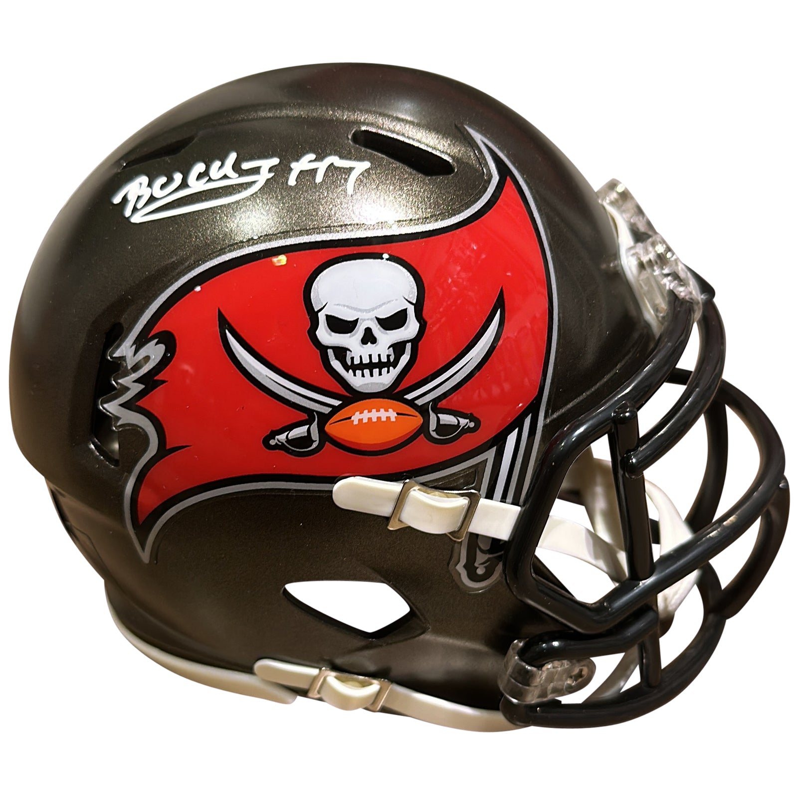 Bucky Irving Autographed Tampa Bay Buccaneers Mini Helmet - Beckett