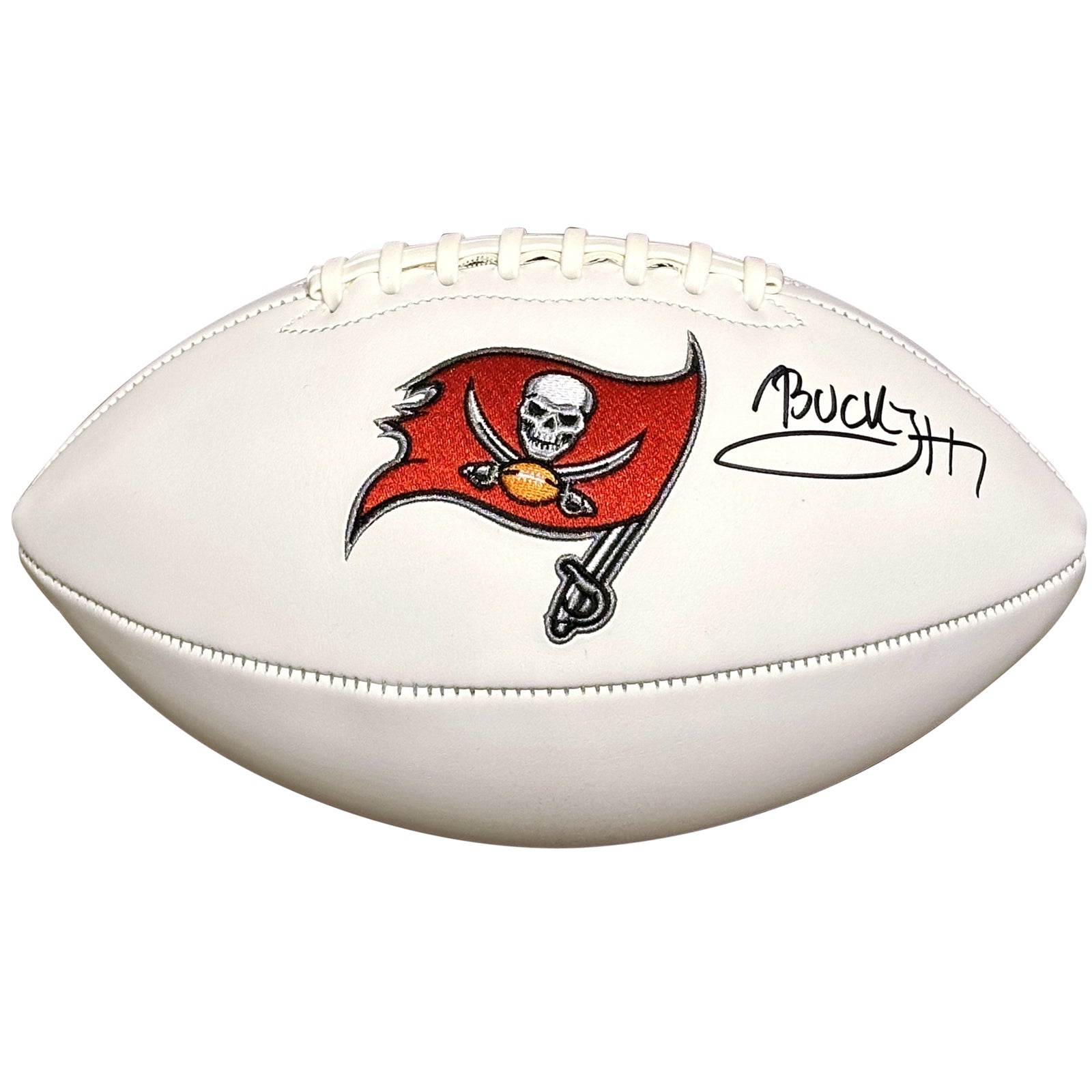 Bucky Irving Autographed Tampa Bay Buccaneers Logo Football - Beckett