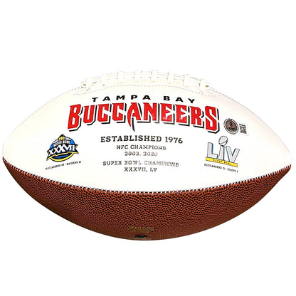 Bucky Irving Autographed Tampa Bay Buccaneers Logo Football - Beckett