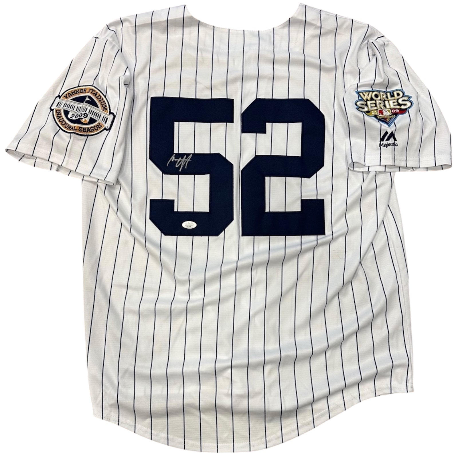 CC Sabathia Autographed New York Yankees (Pinstripe #52) Majestic Jersey - JSA