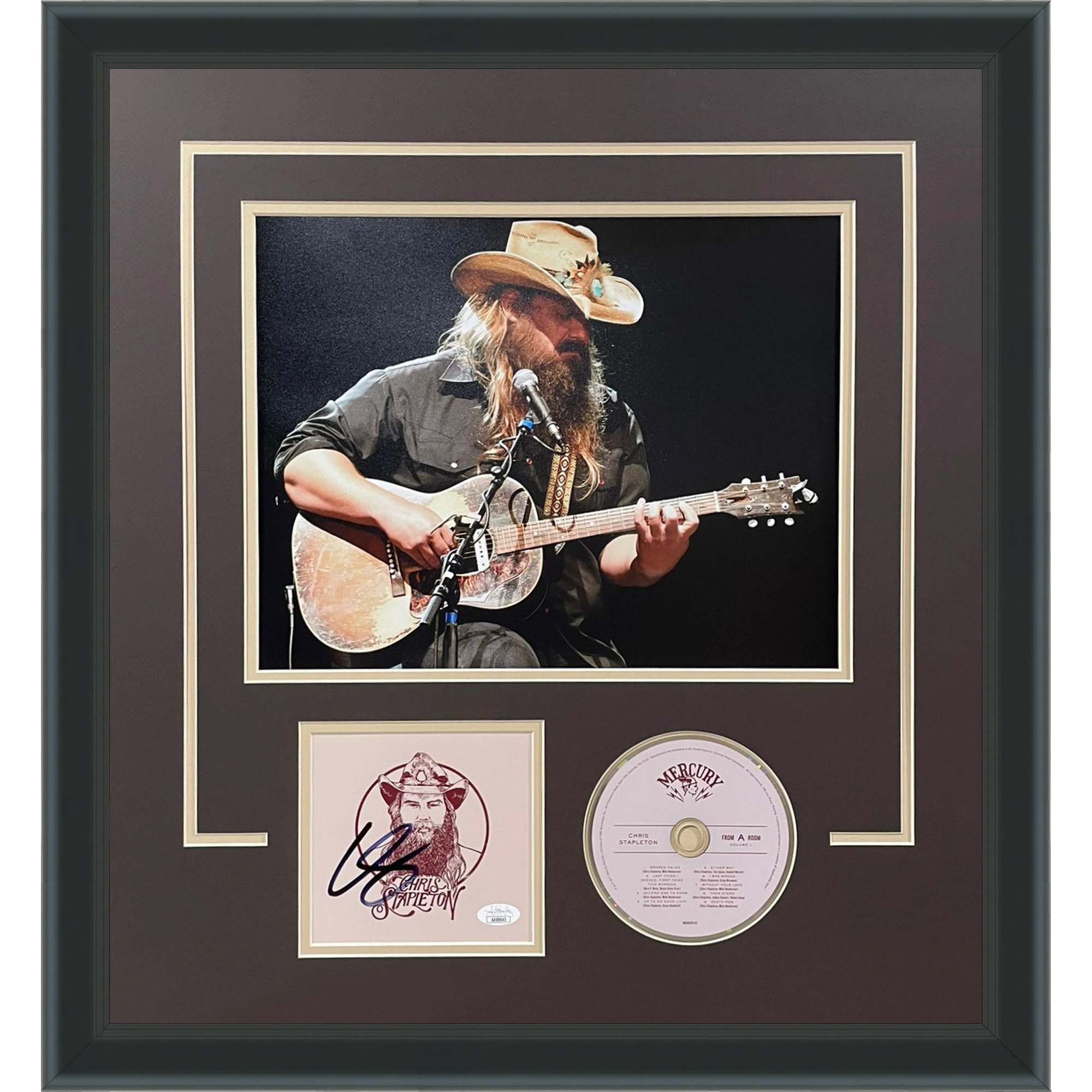 Chris Stapleton Autographed Found a Room Deluxe Framed CD and Cover - JSA