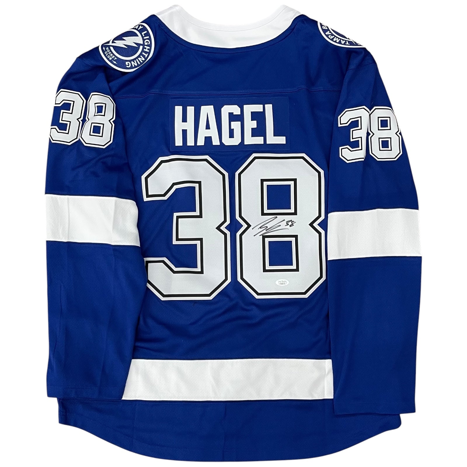 Brandon Hagel Autographed Tampa Bay Lightning (Blue #38) Fanatics Breakaway Hockey Jersey - JSA