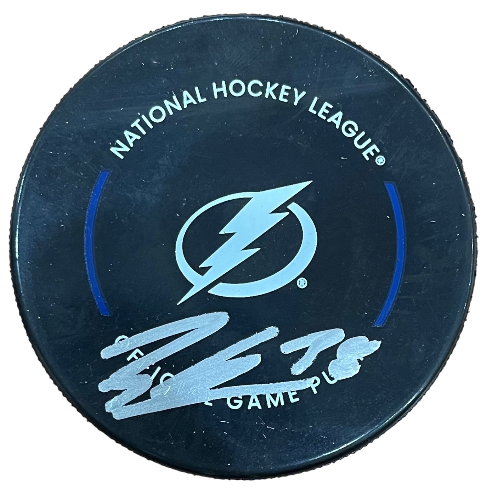 Brandon Hagel Autographed Tampa Bay Lightning Official Game Hockey Puck - JSA