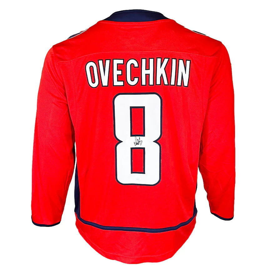 Alex Ovechkin Autographed Washington Capitals (Red #8) Authentic Hockey Jersey with Stanley Cup Patch - Fanatics