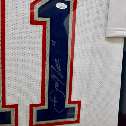 Julian Edelman Autographed New England Patriots (White #11) Framed Jersey - JSA