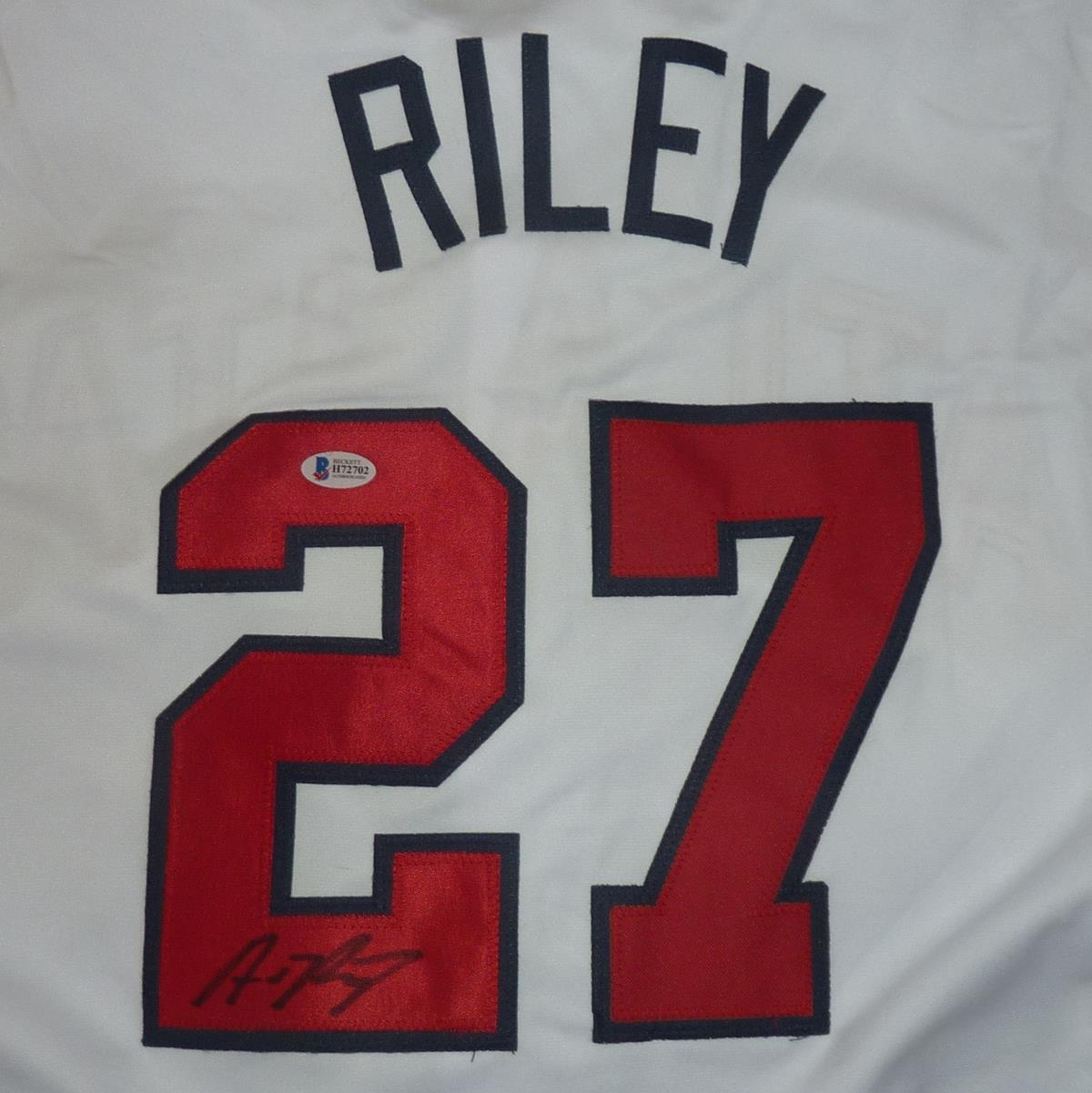 Atlanta Austin Riley Autographed Jersey Signed BAS Beckett Witnessed