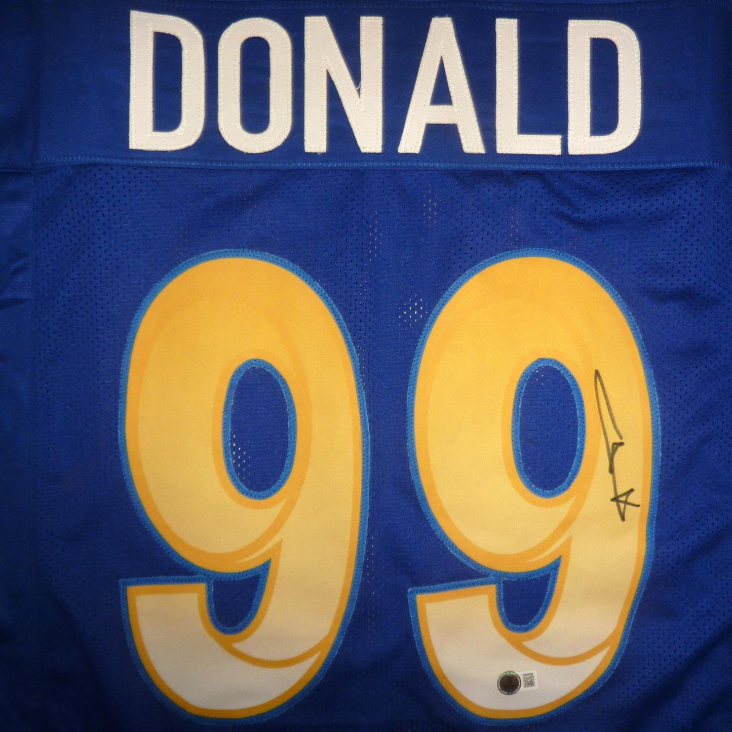 Aaron Donald Autographed Los Angeles (Blue #99) Custom Jersey - JSA