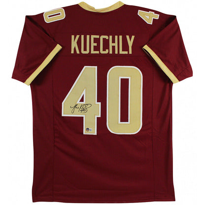 Luke Kuechly Autographed Boston College Eagles (Maroon #40) Jersey - JSA