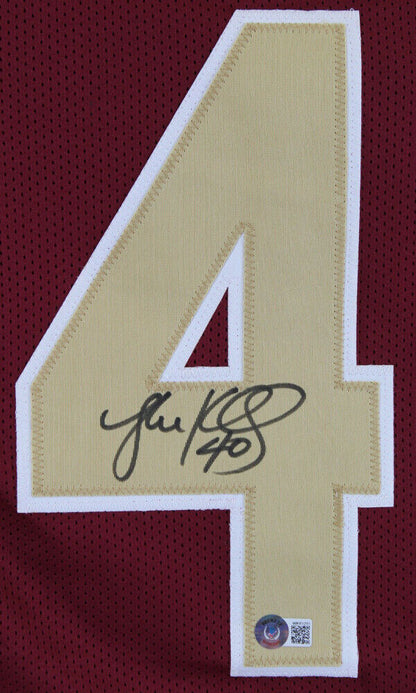 Luke Kuechly Autographed Boston College Eagles (Maroon #40) Jersey - JSA