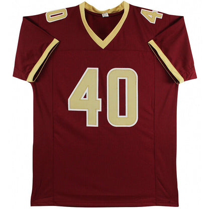 Luke Kuechly Autographed Boston College Eagles (Maroon #40) Jersey - JSA