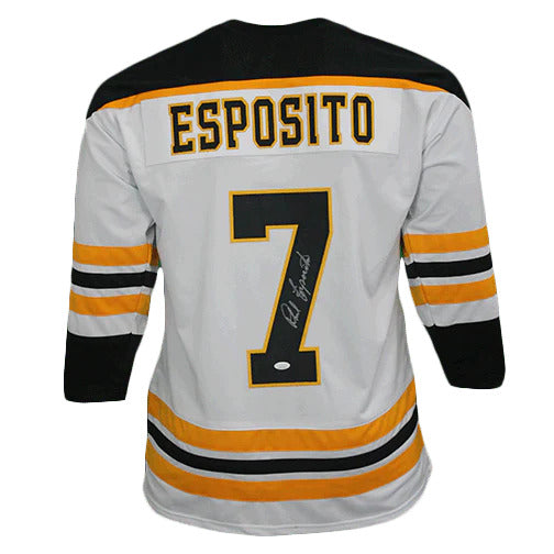 PHIL ESPOSITO Autographed Boston Bruins (White #7) Jersey